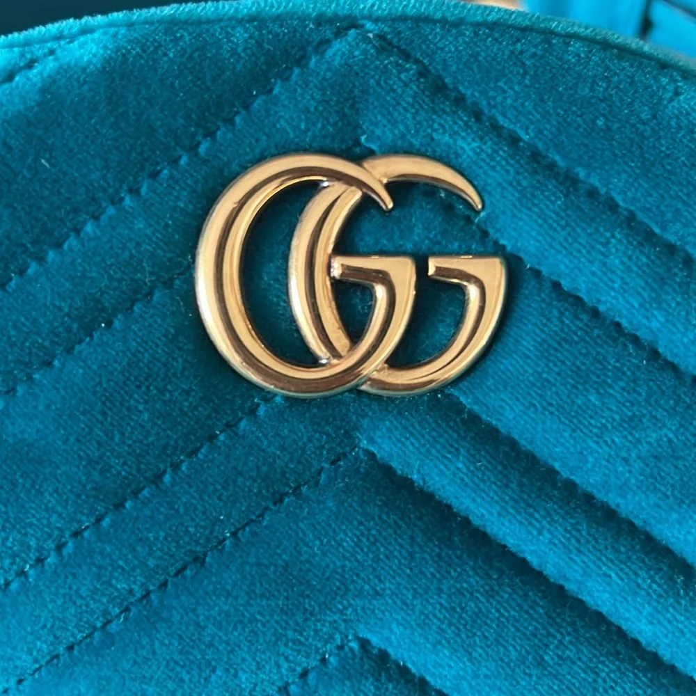 Gucci Velvet Matelasse GG Marmont Belt Bag